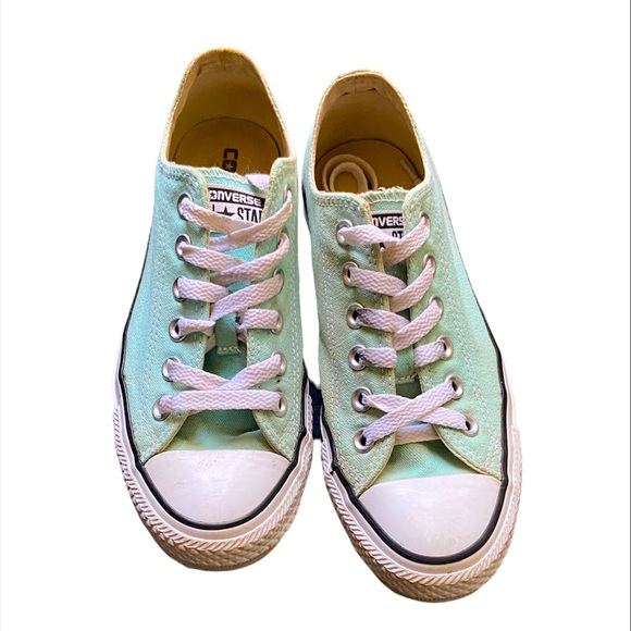 Converse low top light blue, aqua, ice mint color - Picture 1 of 9